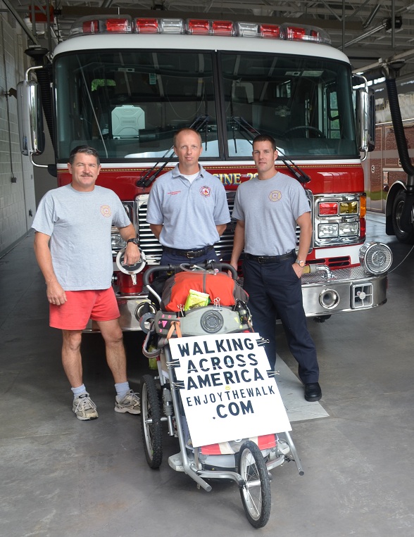 On the northern edge of Athens, I unexpectedly walked past a fire station. I figured it would be worth taking the time to stop in and meet the crew, and solicit their good advice. They first told me to reroute my path through Ila instead of Danielsville, which would only make a mile's worth of difference by the time I reached the South Carolina border. They guaranteed me that Hwy 106, to Ila, is MUCH safer than Hwy 29, to Danielsville. They then gave a phone call to the volunteer fire station in Ila, and I was told that I'd probably have at least floor space in the volunteer fire station for the night. (!!)